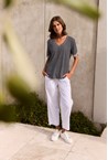 VISTA TOP - indigo/off